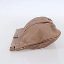 Miu Miu Clutch Bag Leather Pink Gold Auth BA8406-4