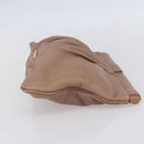 Miu Miu Clutch Bag Leather Pink Gold Auth BA8406-5