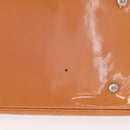 CHANEL Matelasse Chain Hand Bag Enamel Orange Silver CC Auth BA8407-6