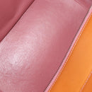 CHANEL Matelasse Chain Hand Bag Enamel Orange Silver CC Auth BA8407-10