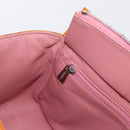 CHANEL Matelasse Chain Hand Bag Enamel Orange Silver CC Auth BA8407-22