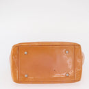 CHANEL Matelasse Chain Hand Bag Enamel Orange Silver CC Auth BA8407-5