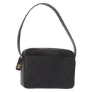 CHANEL Matelasse Shoulder Bag Lamb Skin Dark Brown Gold CC Auth BA8408-1