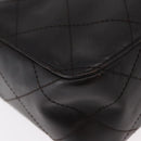 CHANEL Matelasse Shoulder Bag Lamb Skin Dark Brown Gold CC Auth BA8408-12