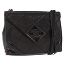 CHANEL Matelasse Shoulder Bag Lamb Skin Brown Gold CC Auth BA8409-1