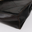 CHANEL Matelasse Shoulder Bag Lamb Skin Brown Gold CC Auth BA8409-14