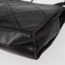 CHANEL Matelasse Shoulder Bag Lamb Skin Brown Gold CC Auth BA8409-16