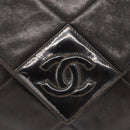 CHANEL Matelasse Shoulder Bag Lamb Skin Brown Gold CC Auth BA8409-17