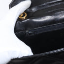 CHANEL Matelasse Shoulder Bag Lamb Skin Brown Gold CC Auth BA8409-21