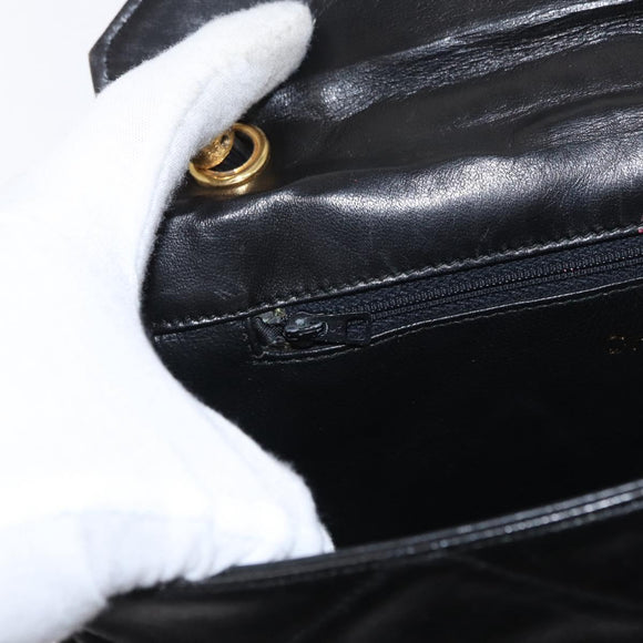 CHANEL Matelasse Shoulder Bag Lamb Skin Brown Gold CC Auth BA8409