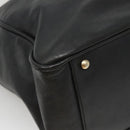 CHANEL Camelia Tote Bag Lamb Skin Black CC Auth BA841-11