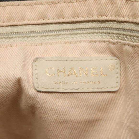 CHANEL Camelia Tote Bag Lamb Skin Black CC Auth BA841