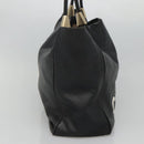 CHANEL Camelia Tote Bag Lamb Skin Black CC Auth BA841-5