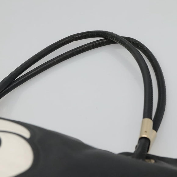 CHANEL Camelia Tote Bag Lamb Skin Black CC Auth BA841