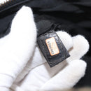 CHANEL Wild stitch Hand Bag Lamb Skin Black CC Auth BA8410-12
