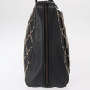 CHANEL Wild stitch Hand Bag Lamb Skin Black CC Auth BA8410-3