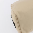 CHANEL Sports Clutch Bag Nylon Beige Black CC Auth BA8411-11