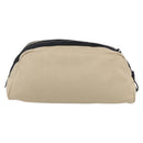CHANEL Sports Clutch Bag Nylon Beige Black CC Auth BA8411-3