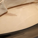 CHANEL Punching Hand Bag Enamel Black Silver CC Auth BA8412-11