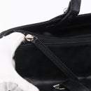 CHANEL Paris Biarritz MM Tote Bag Coated Canvas Black Silver CC Auth BA8414-10