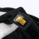 CHANEL Paris Biarritz MM Tote Bag Coated Canvas Black Silver CC Auth BA8414-12