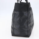 CHANEL Paris Biarritz MM Tote Bag Coated Canvas Black Silver CC Auth BA8414-4