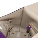 Salvatore Ferragamo Gancini Hand Bag Leather Purple Gold Auth BA8415V-23