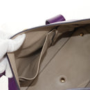 Salvatore Ferragamo Gancini Hand Bag Leather Purple Gold Auth BA8415V-24