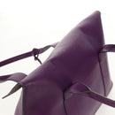 Salvatore Ferragamo Gancini Hand Bag Leather Purple Gold Auth BA8415V-6