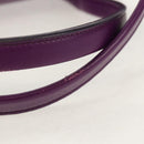 Salvatore Ferragamo Gancini Hand Bag Leather Purple Gold Auth BA8415V-8