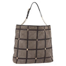 Salvatore Ferragamo Vala Shoulder Bag Suede Leather Brown Gold Auth BA8417-1