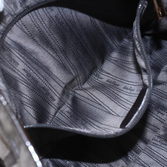 Salvatore Ferragamo Vala Shoulder Bag Suede Leather Brown Gold Auth BA8417