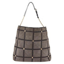 Salvatore Ferragamo Vala Shoulder Bag Suede Leather Brown Gold Auth BA8417-3