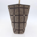 Salvatore Ferragamo Vala Shoulder Bag Suede Leather Brown Gold Auth BA8417-4