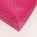 Salvatore Ferragamo Gancini Shoulder Bag Leather Pink Silver Auth BA8419V-12