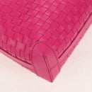 Salvatore Ferragamo Gancini Shoulder Bag Leather Pink Silver Auth BA8419V-13