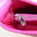 Salvatore Ferragamo Gancini Shoulder Bag Leather Pink Silver Auth BA8419V-22