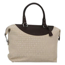 BVLGARI Logo Mania Tote Bag Canvas Beige Auth BA842-1