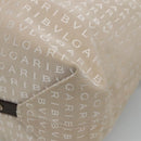 BVLGARI Logo Mania Tote Bag Canvas Beige Auth BA842-15