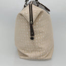 BVLGARI Logo Mania Tote Bag Canvas Beige Auth BA842-3