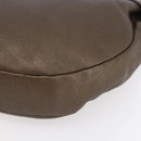 Salvatore Ferragamo Gancini Shoulder Bag Leather Brown Gold Auth BA8420-9