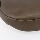 Salvatore Ferragamo Gancini Shoulder Bag Leather Brown Gold Auth BA8420-14