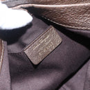 Salvatore Ferragamo Gancini Shoulder Bag Leather Brown Gold Auth BA8420-12