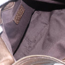 Salvatore Ferragamo Gancini Shoulder Bag Leather Brown Gold Auth BA8420-11