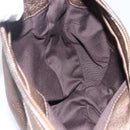 Salvatore Ferragamo Gancini Shoulder Bag Leather Brown Gold Auth BA8420-18