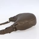 Salvatore Ferragamo Gancini Shoulder Bag Leather Brown Gold Auth BA8420-3