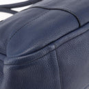 Salvatore Ferragamo Gancini Tote Bag Leather Blue Gold Auth BA8421-13