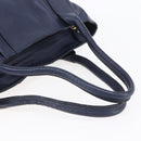 Salvatore Ferragamo Gancini Tote Bag Leather Blue Gold Auth BA8421-7