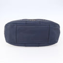 Salvatore Ferragamo Gancini Tote Bag Leather Blue Gold Auth BA8421-9