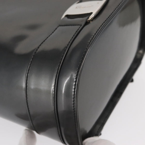 Salvatore Ferragamo Vala Backpack Leather Silver Auth BA8422